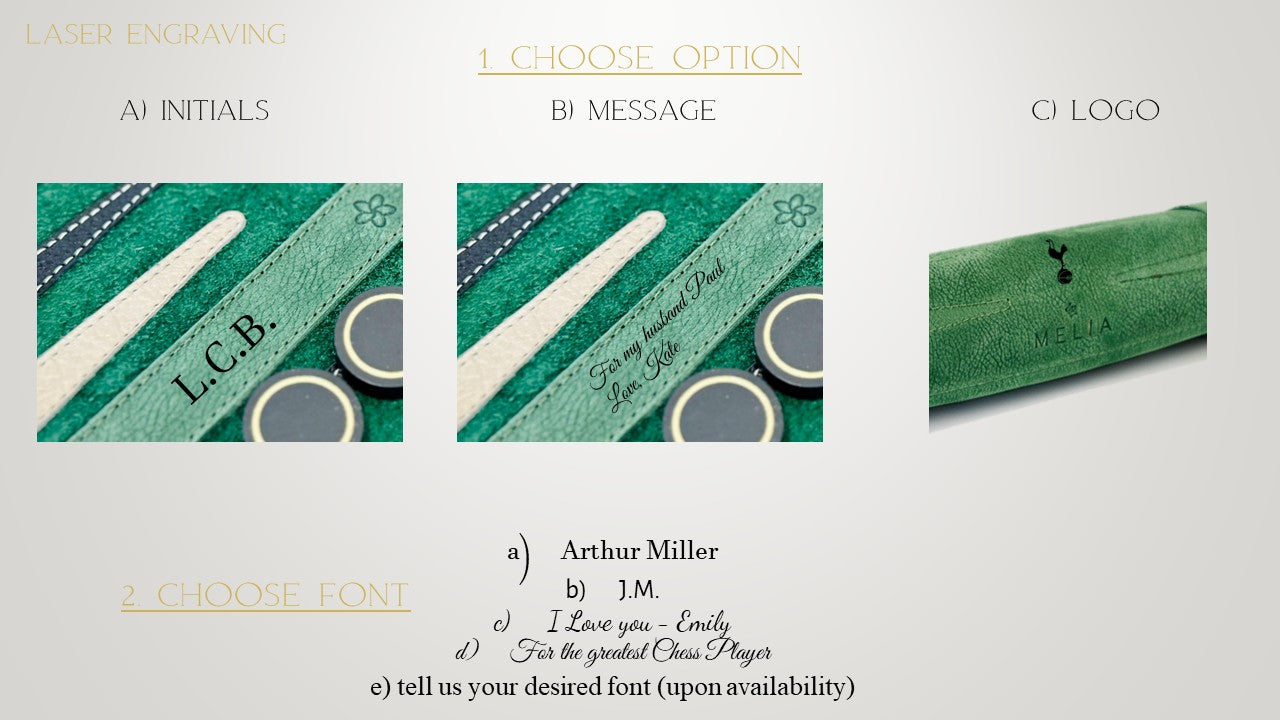 Roll up Leather Backgammon Set - Geneve