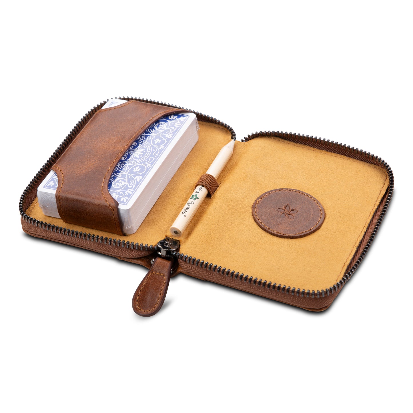 Playing Cards Holder - Classic Brown