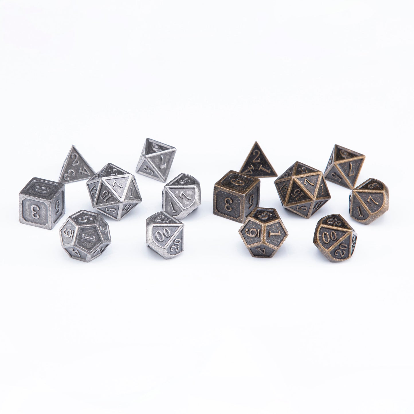 Roll Up RPG Dice Mat including Bronze + Iron metal set - Pure Black