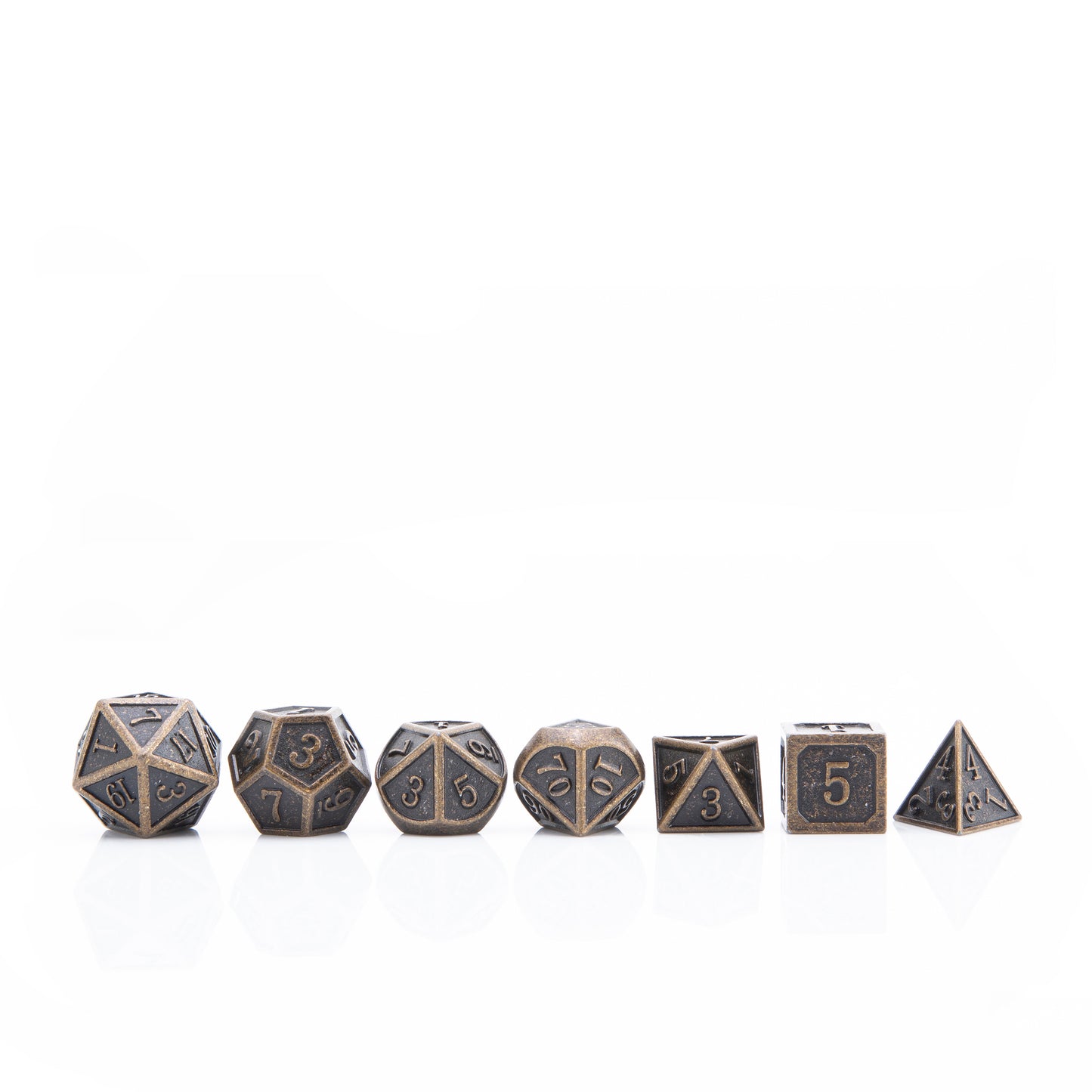 Roll Up RPG Dice Mat including Bronze metal set - Purple
