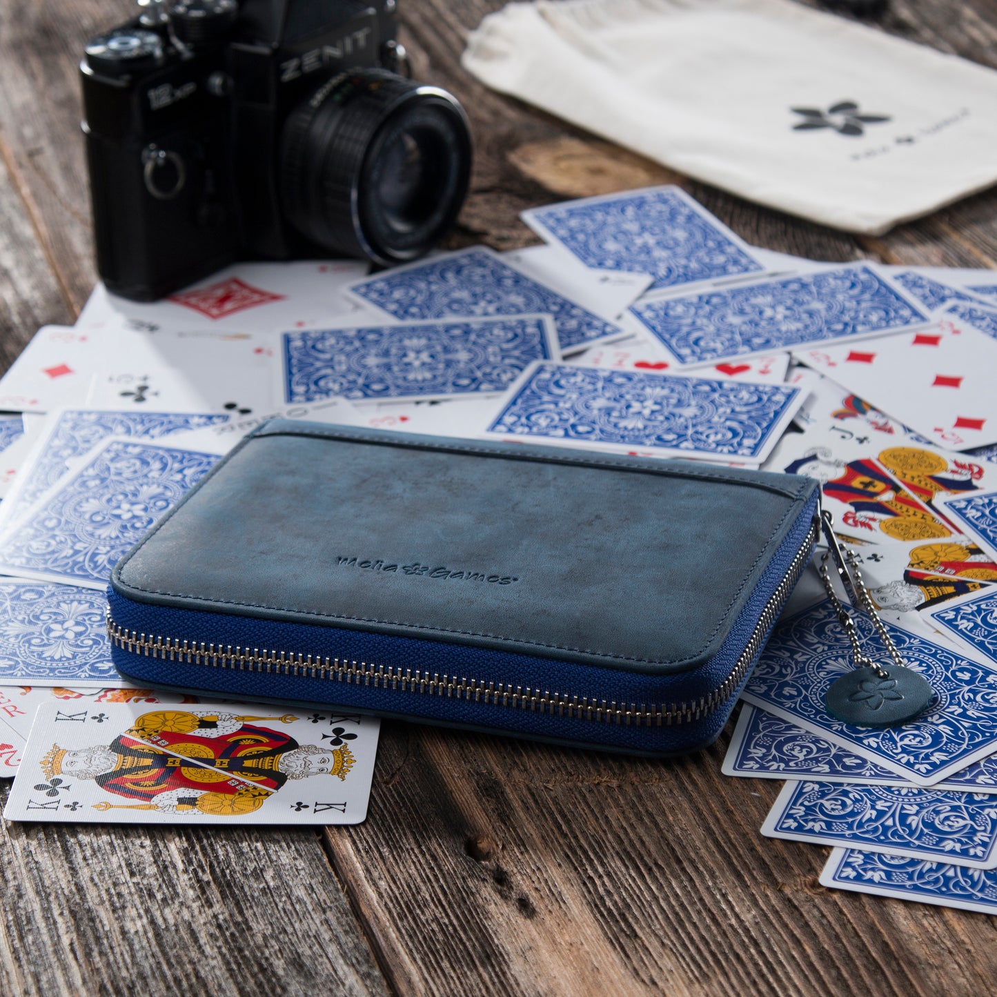 Playing Cards Set Deluxe - Vintage Edition - Navy Blue