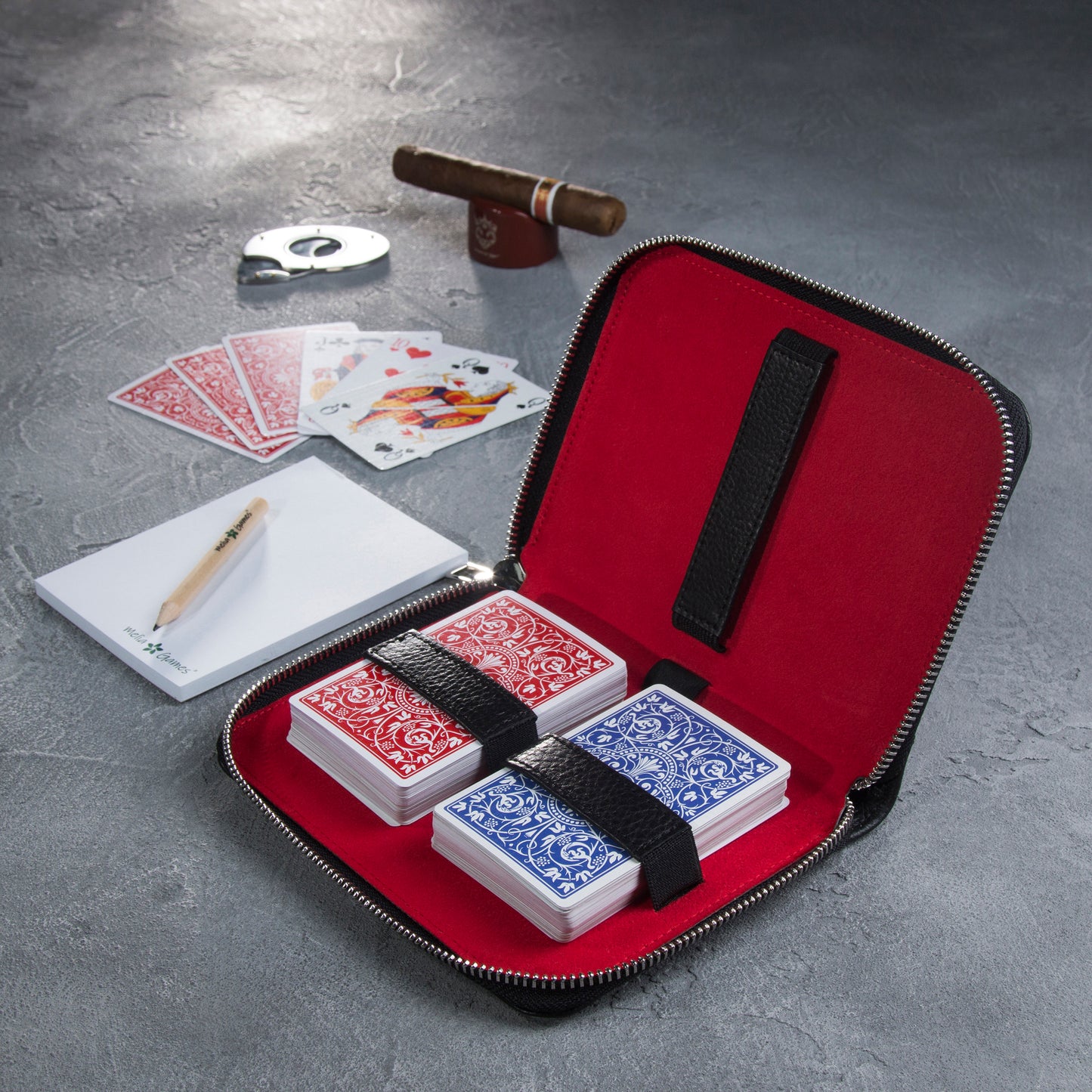 Playing Cards Set Deluxe - Designer Edition - Black/Red