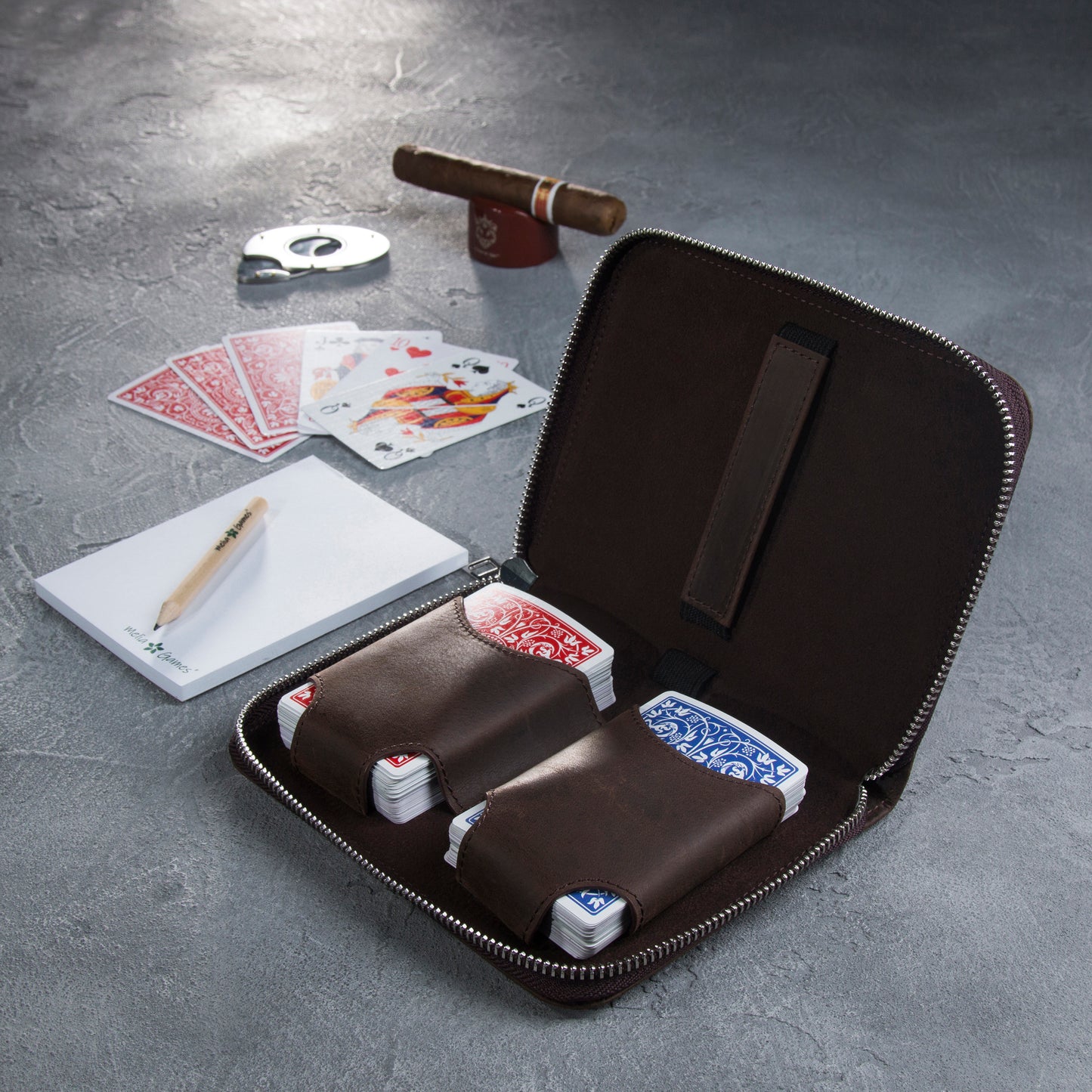 Playing Cards Set Deluxe - Vintage Edition - Dark Brown