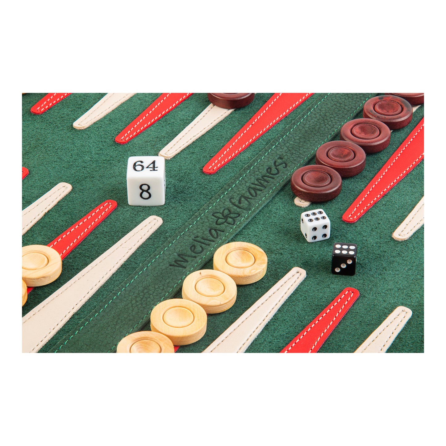 Roll up Leather Backgammon Set - Bella Italia - Full Leather Travel Version