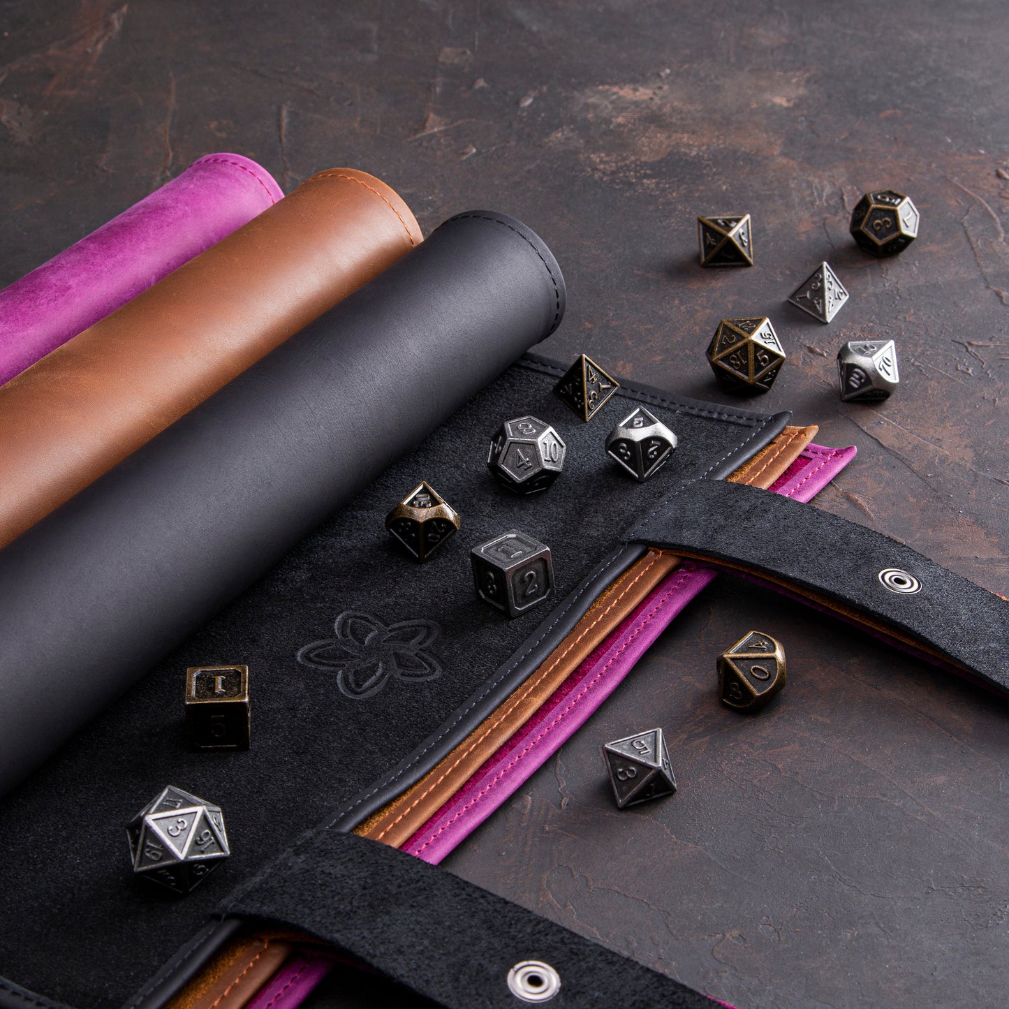 Roll Up RPG Dice Mat - Black