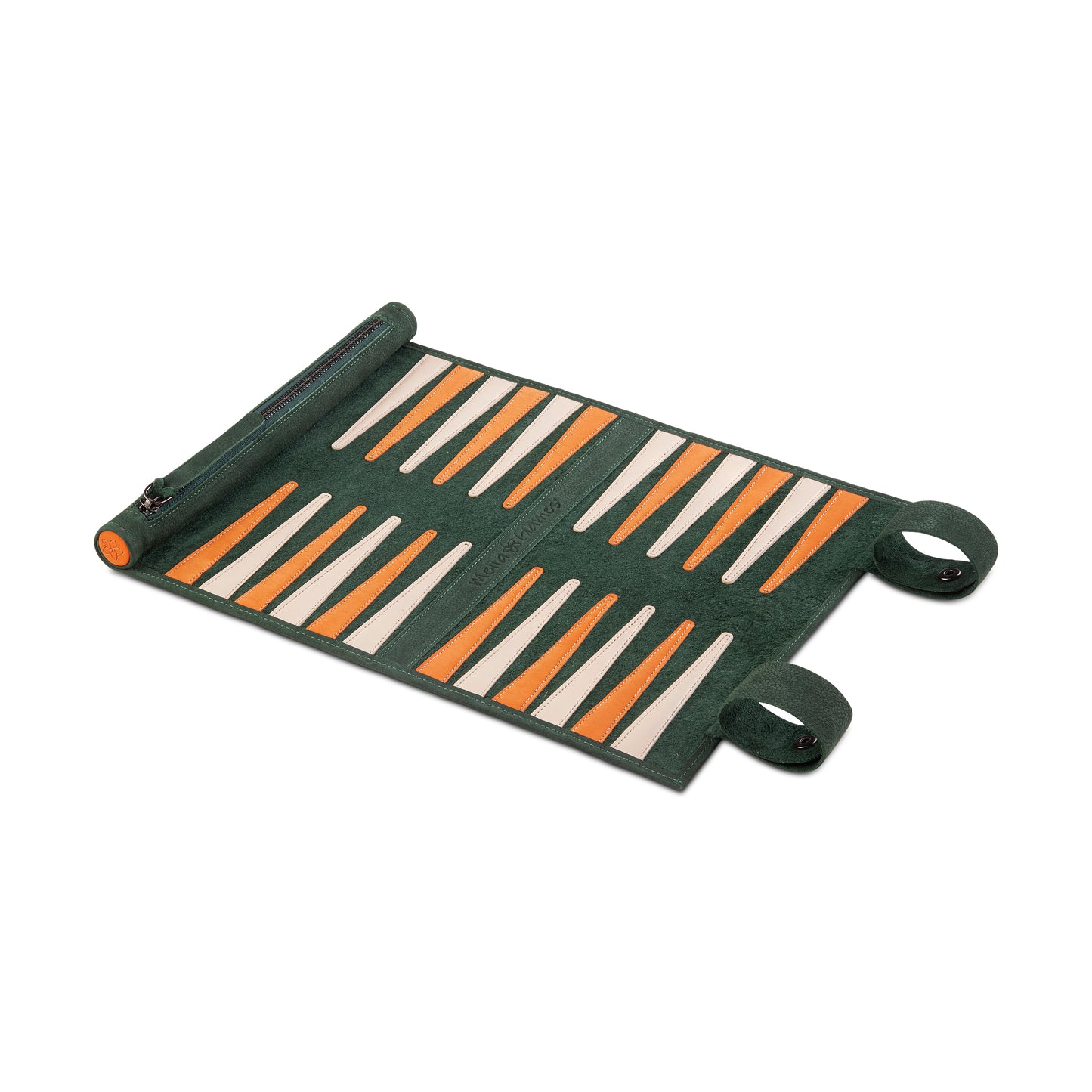 Roll up Leather Backgammon Set - Eire - Full Leather Travel Version