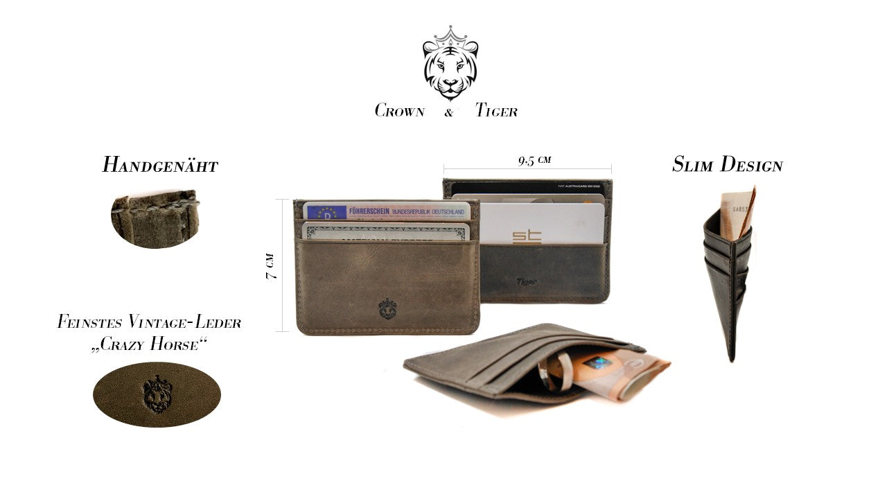 Crown & Tiger Slim Credit Card Holder