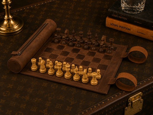 Luxuriöser Chessboard und Louis Vuitton Accessoires