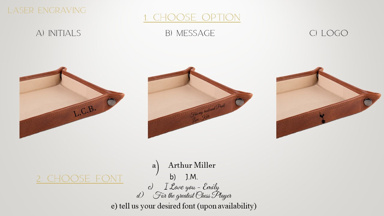 Full Leather Tray - 2 Color Deluxe