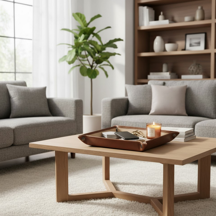 Full Leather Tray - 2 Color Deluxe