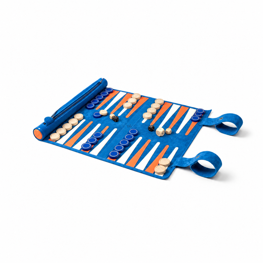 Leder-Backgammon-Set zum Aufrollen – Tropicana