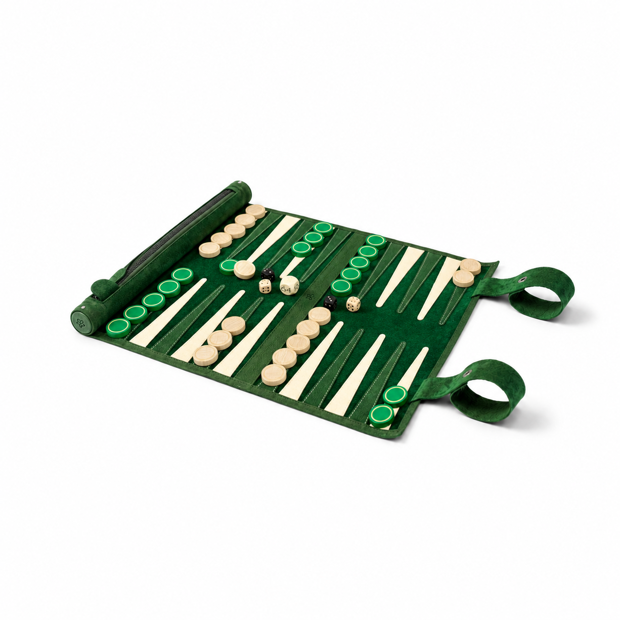 Roll up Leather Backgammon Set - Celtics