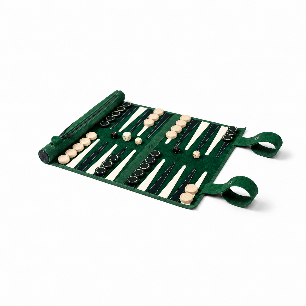 Roll up Leather Backgammon Set - Geneve
