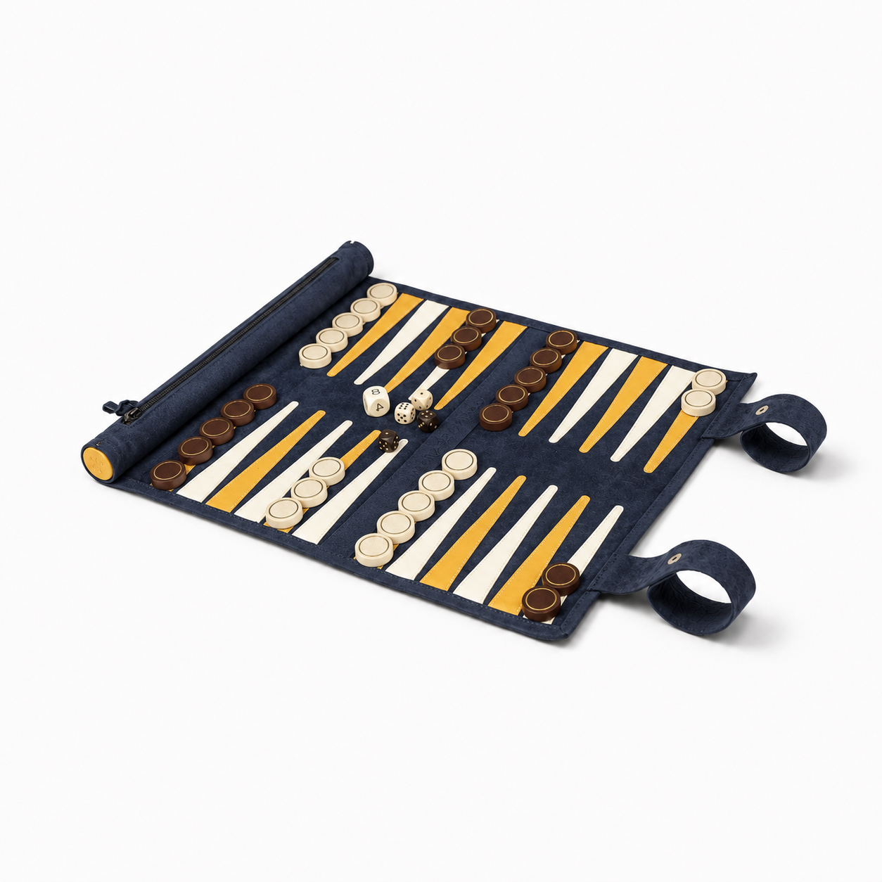 Roll up Leather Backgammon Set - Canarias