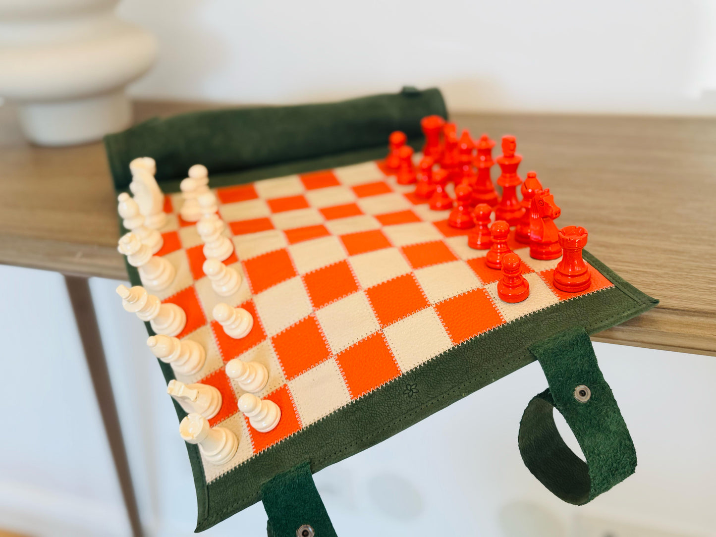 Roll Up Magnetic Leather Chess Set - Eire