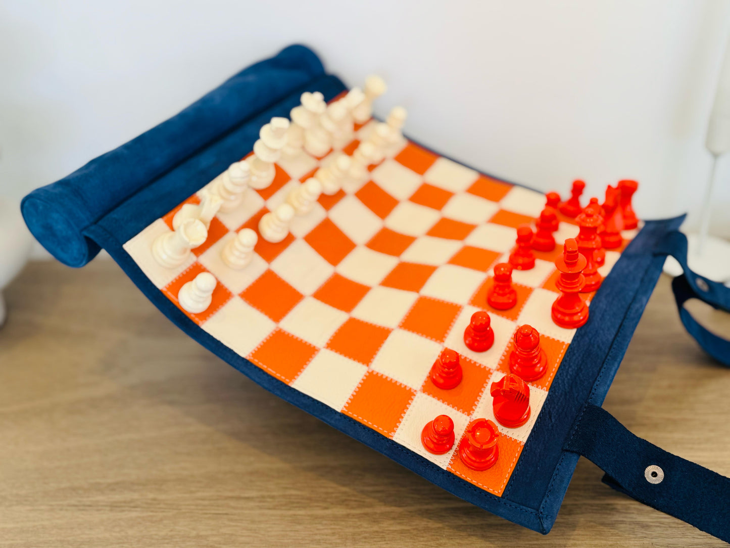 Roll Up Magnetic Leather Chess Set - Tropicana