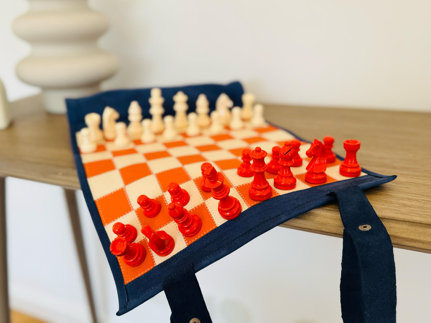 Roll Up Magnetic Leather Chess Set - Tropicana