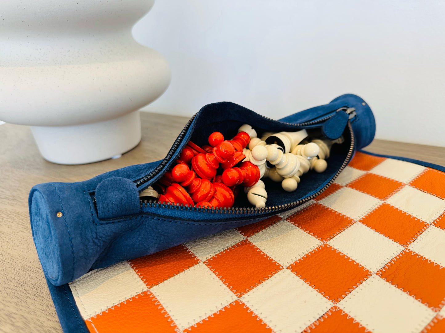 Roll Up Magnetic Leather Chess Set - Tropicana