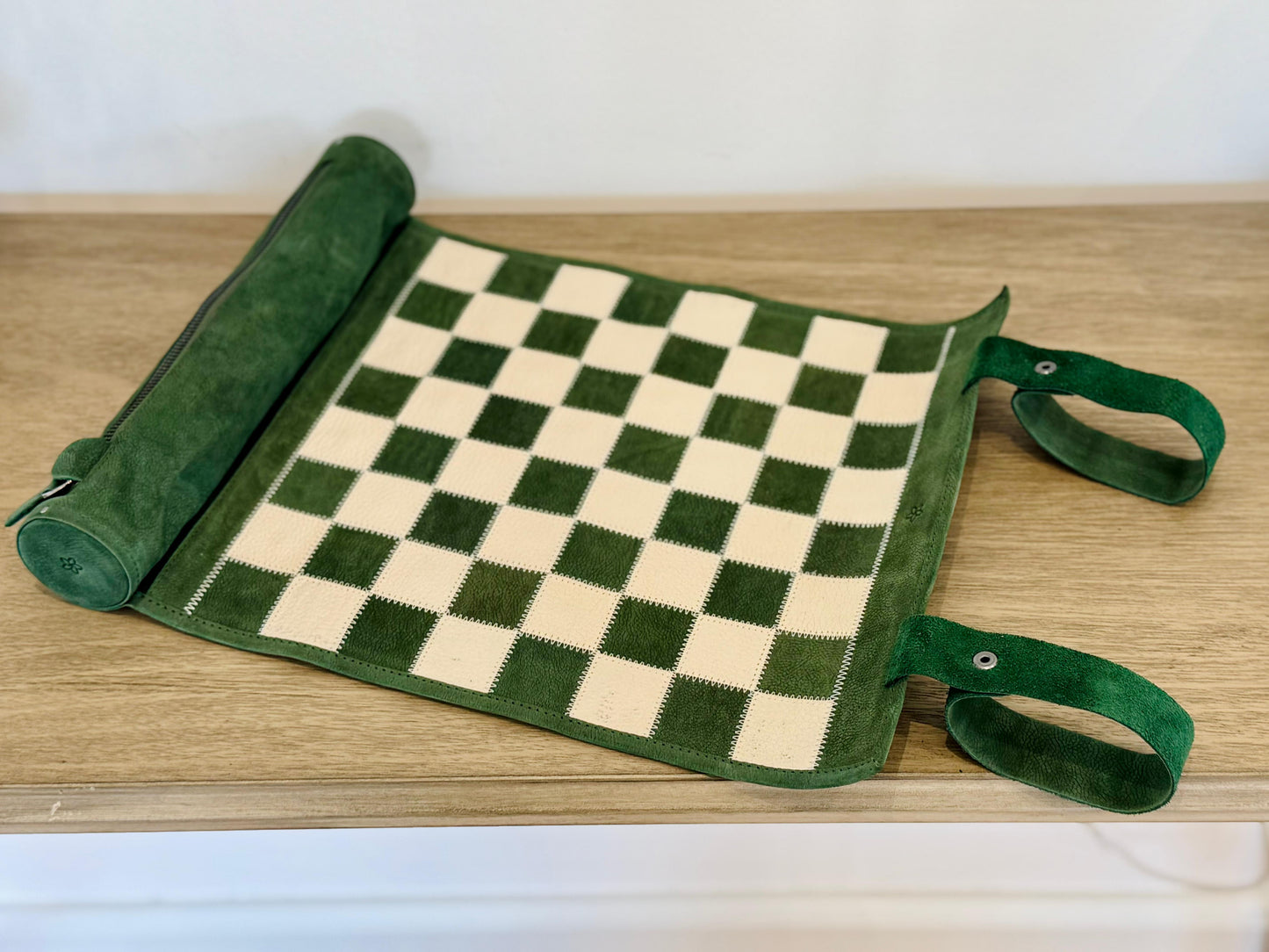 Roll Up Magnetic Leather Chess Set - Celtics