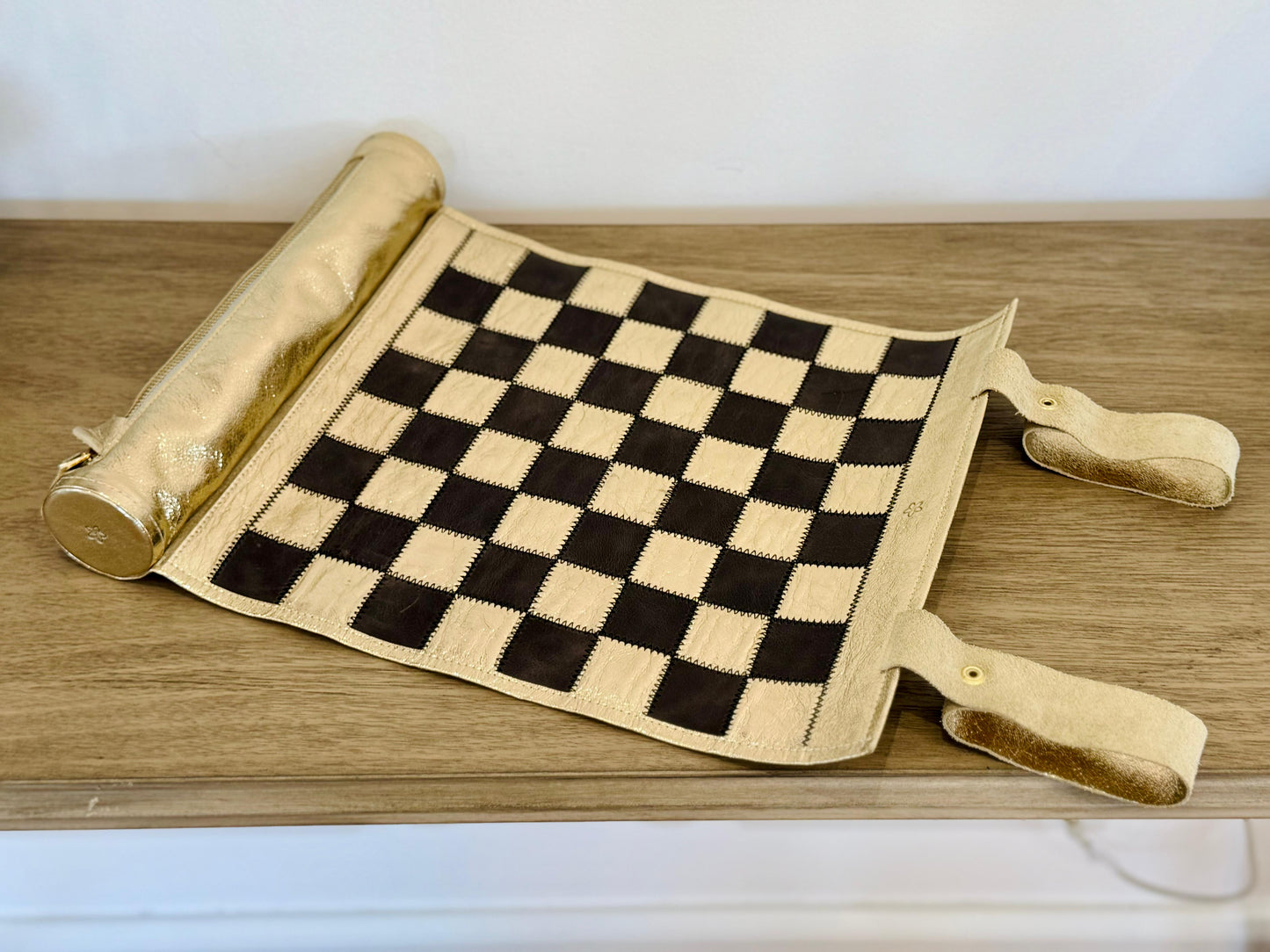 Roll Up Magnetic Leather Chess Set - Limited Edition "Cleopatra"