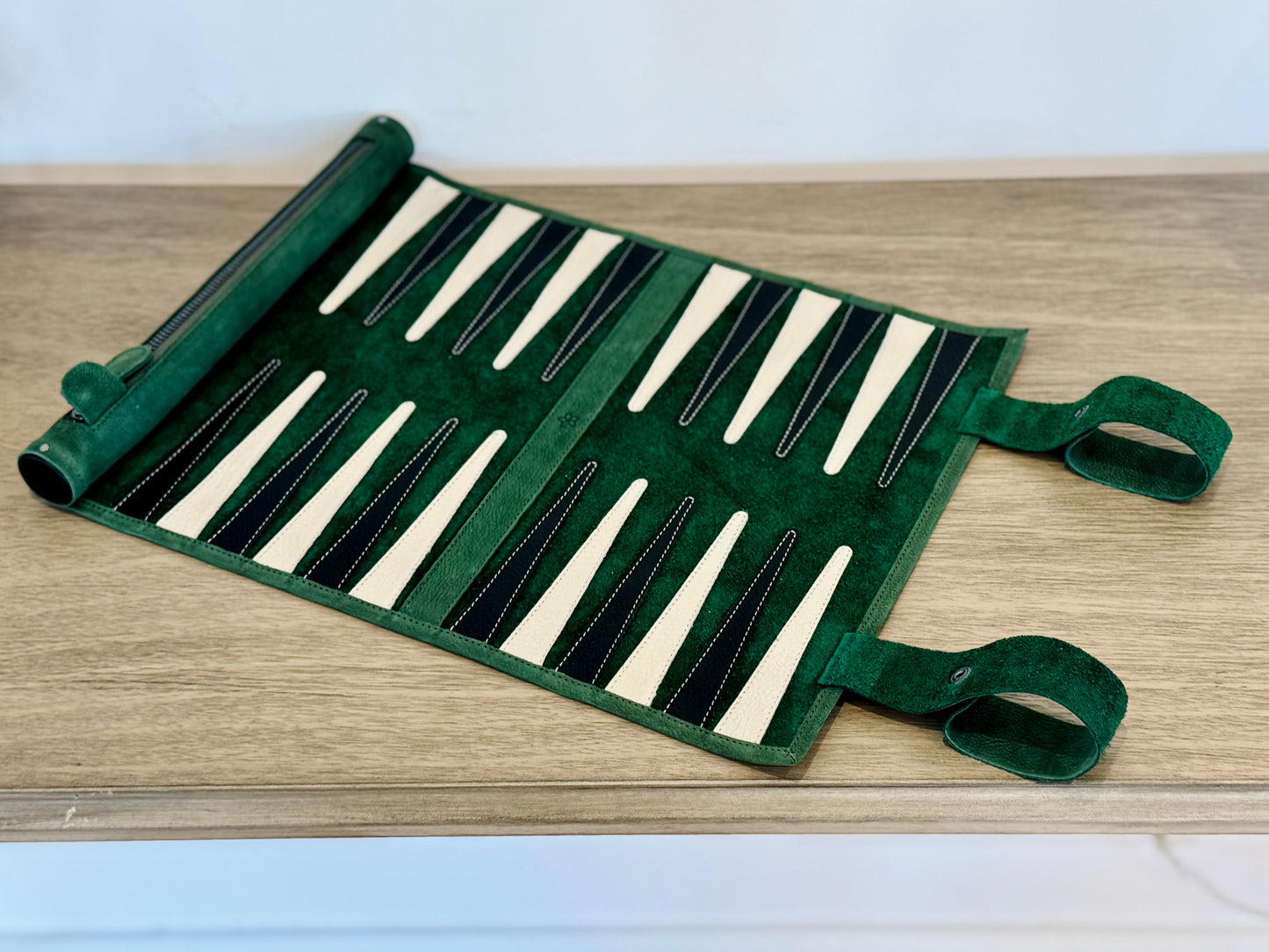 Roll up Leather Backgammon Set - Geneve