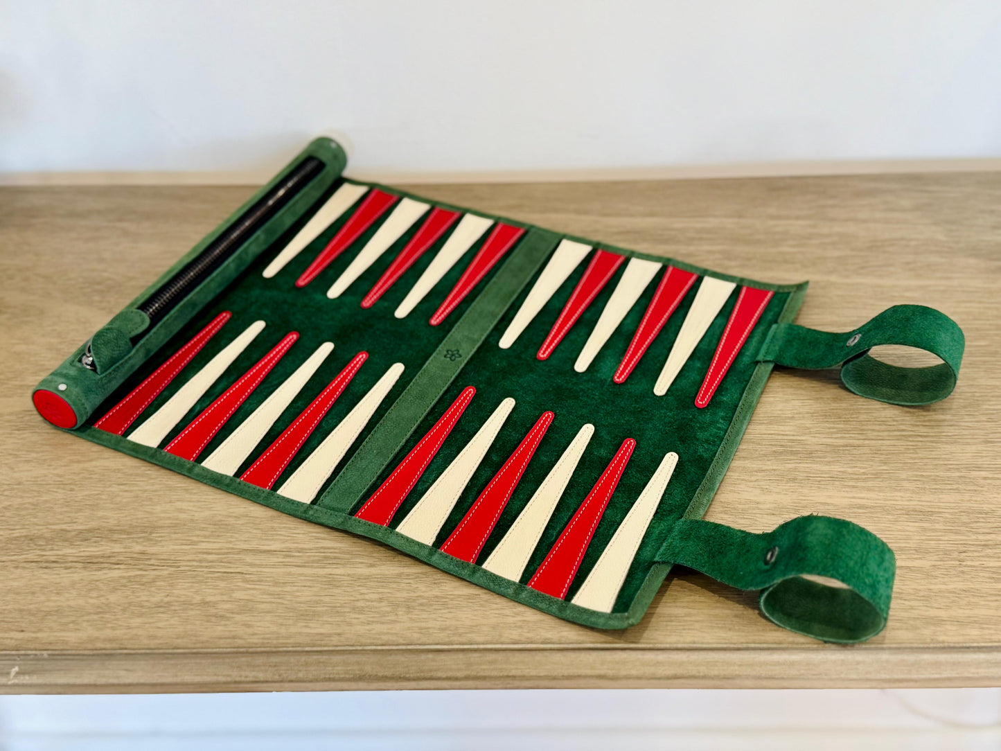 Roll up Leather Backgammon Set - Bella Italia