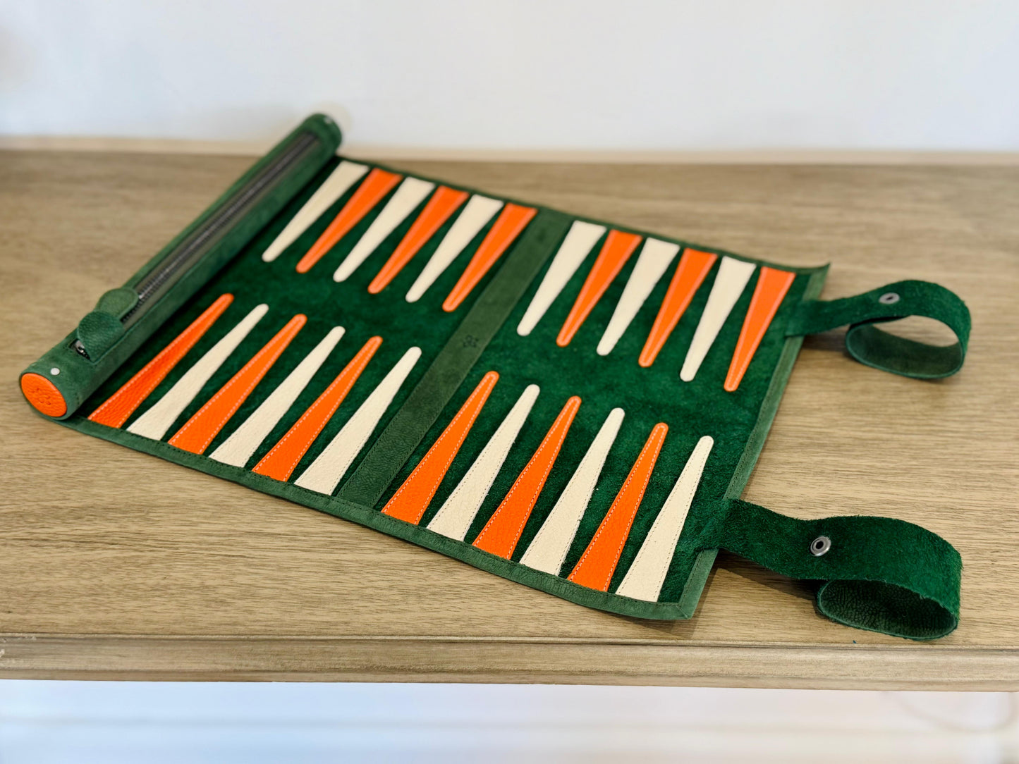 Roll up Leather Backgammon Set - Eire