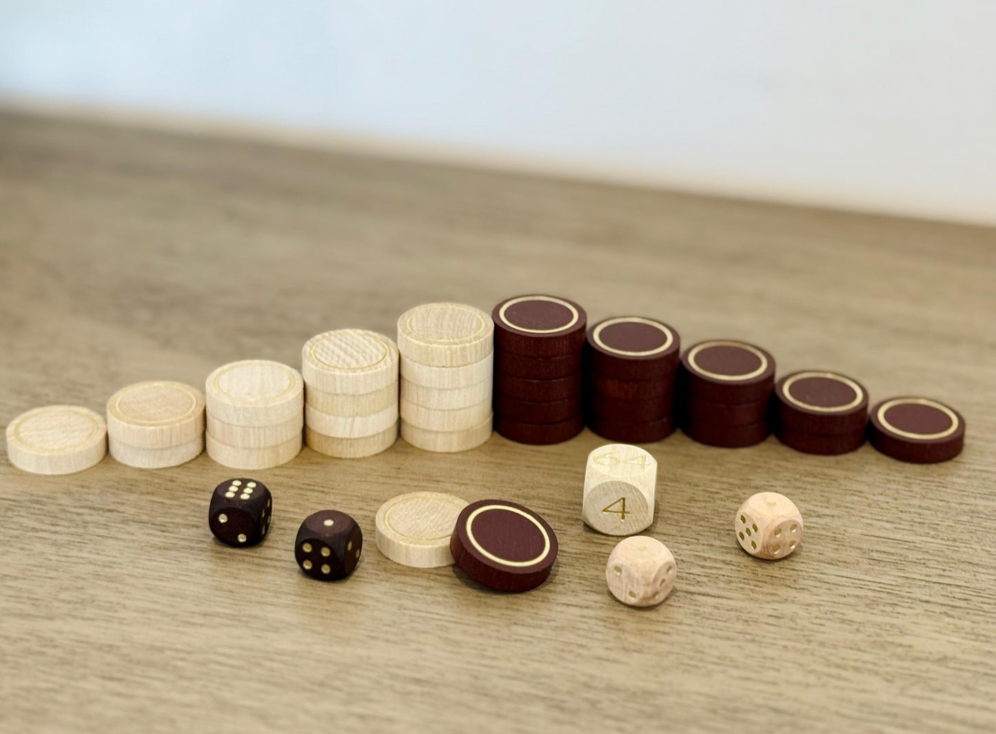 Roll up Leather Backgammon Set - Champagne