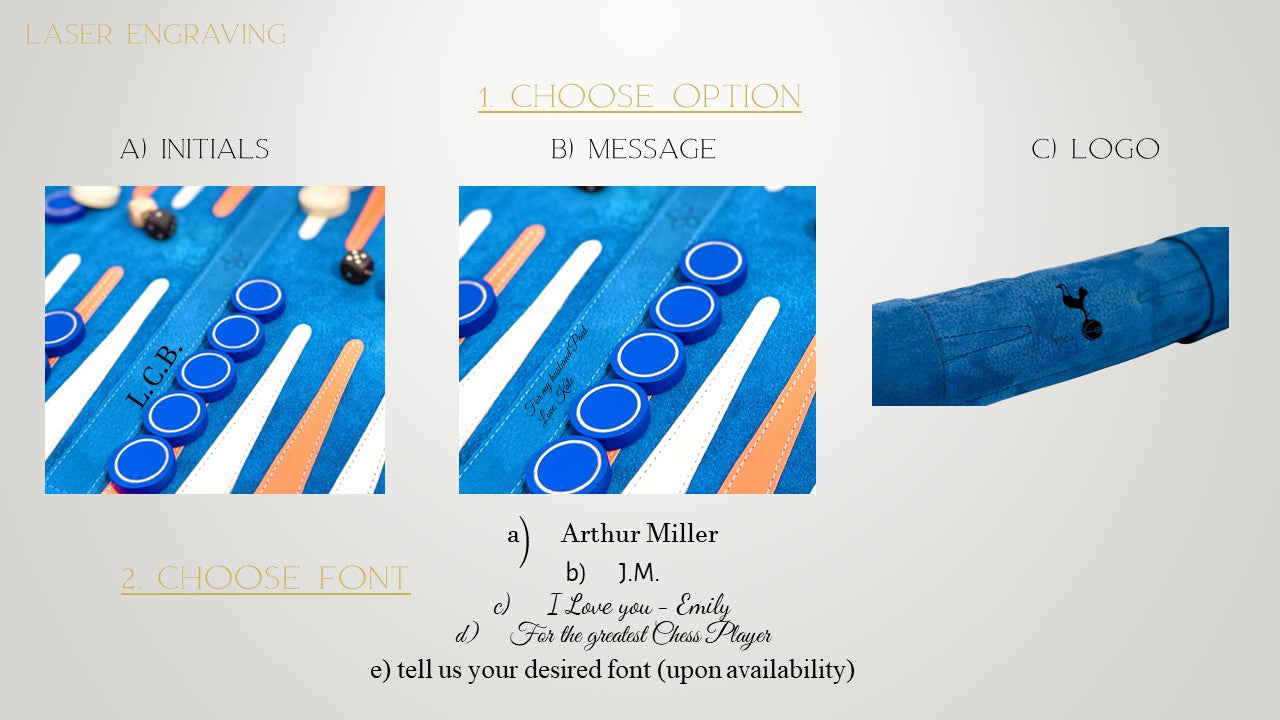 Roll up Leather Backgammon Set - Tropicana