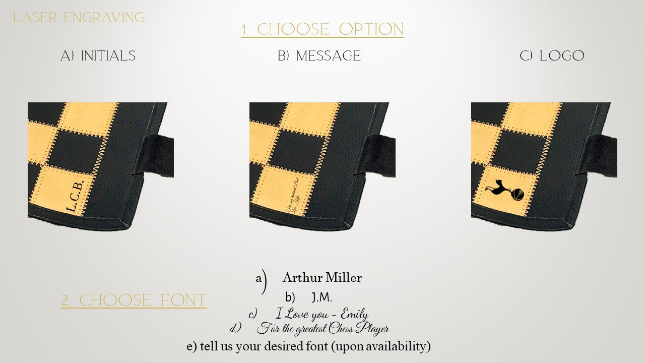 Roll Up Magnetic Leather Chess Set - Limited Edition "Pharaoh"