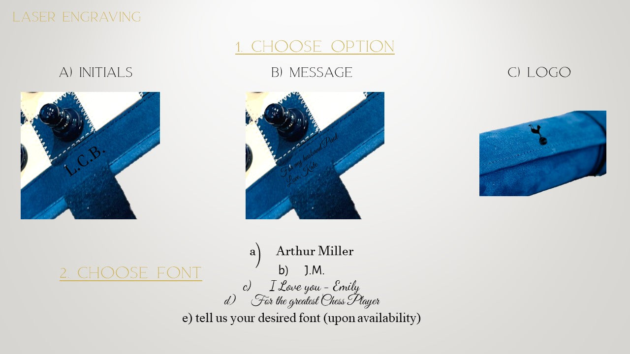 Roll Up Magnetic Leather Chess Set - Ocean Blue