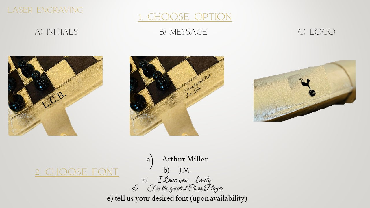 Roll Up Magnetic Leather Chess Set - Limited Edition "Cleopatra"