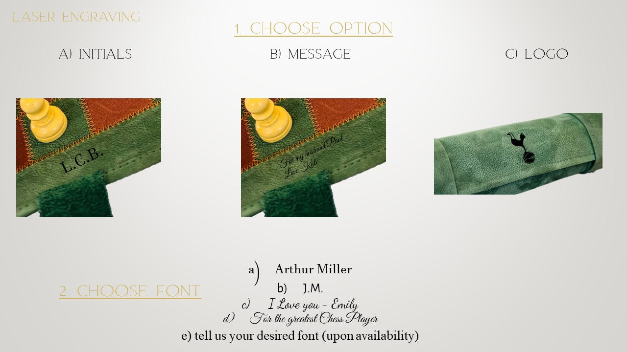 Roll Up Magnetic Leather Chess Set - Hunter