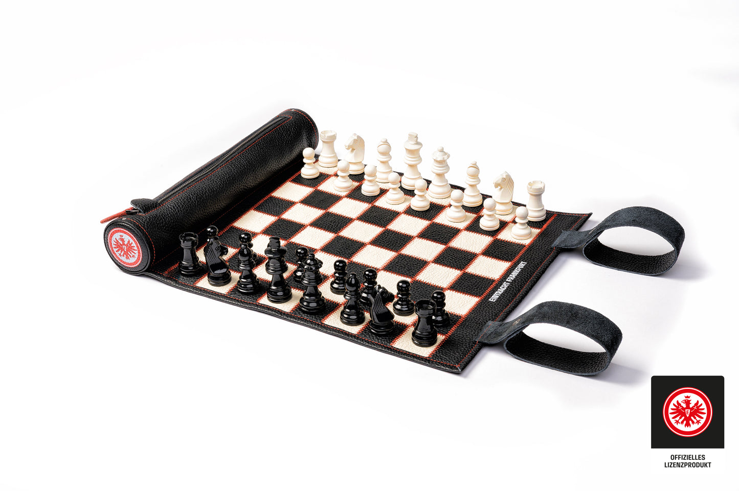 Eintracht Frankfurt x MELIA Games Roll Up Magnetic Leather Chess Set - SGE Edition
