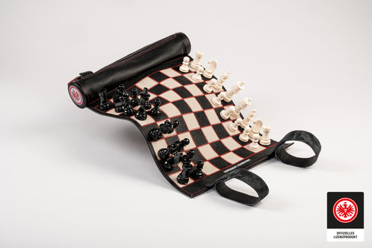 Eintracht Frankfurt x MELIA Games Roll Up Magnetic Leather Chess Set - SGE Edition