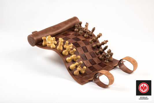 Eintracht Frankfurt x MELIA Games Roll Up Magnetic Leather Chess Set - Classic Edition