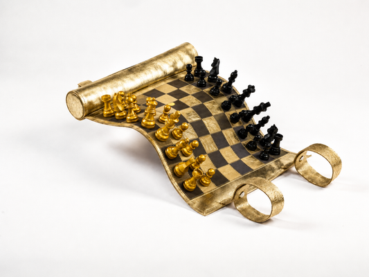 Magnetisches Leder-Schachspiel zum Aufrollen – Limited Edition „Cleopatra“