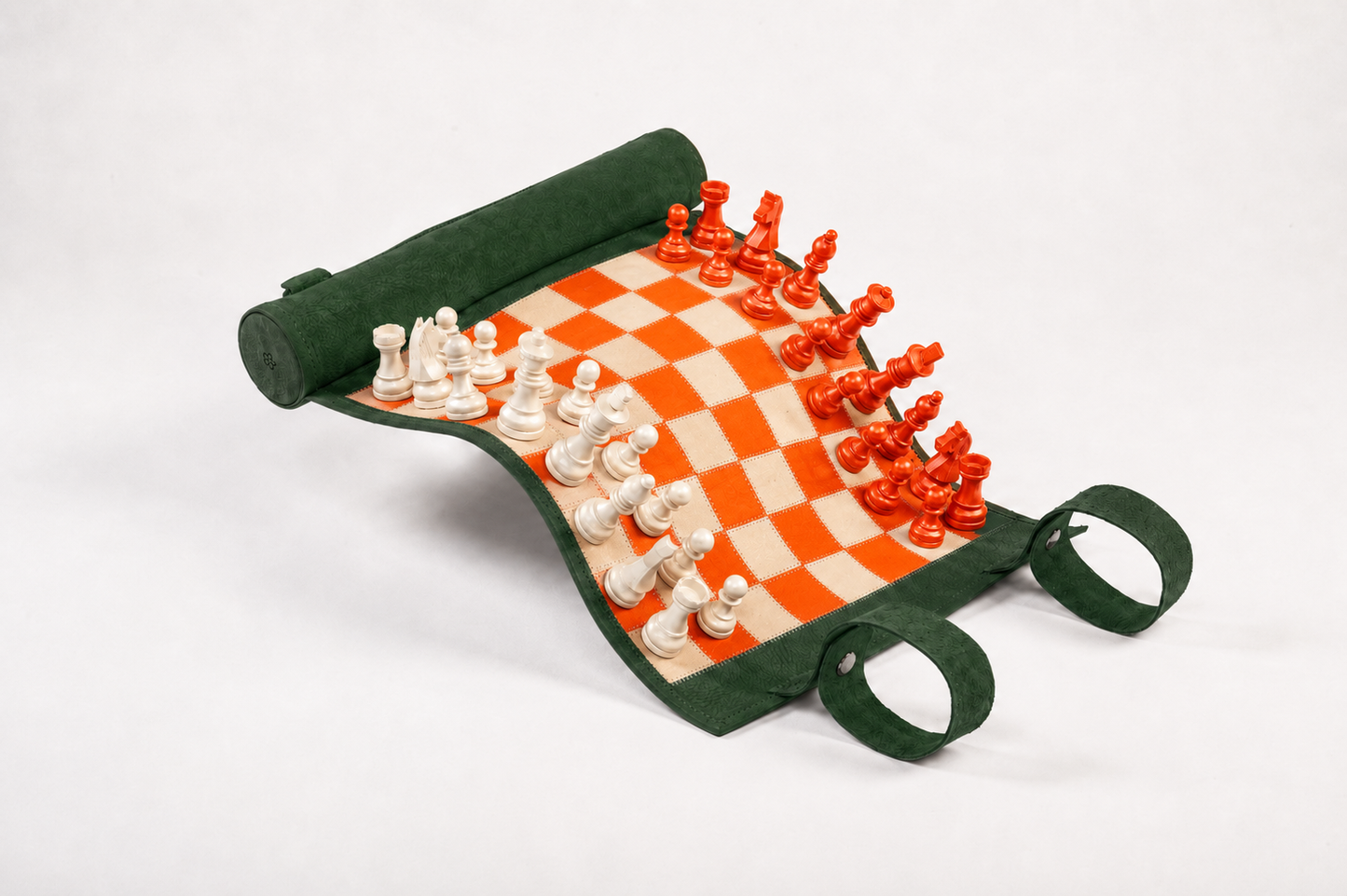 Roll-Up Schachspiel aus magnetischem Leder - Eire