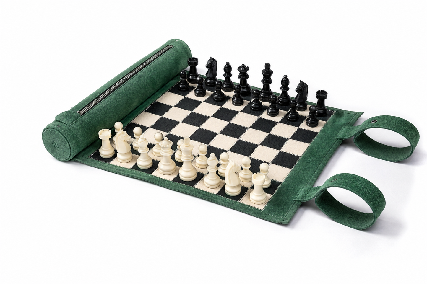 Roll-Up Magneticches Leder-Schachspiel - Genf