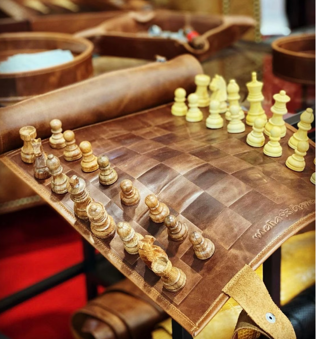 Roll Up Magnetic Leather Chess Set