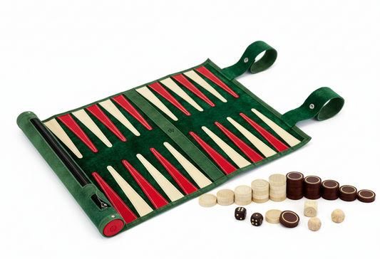Roll up Leather Backgammon Set - Bella Italia