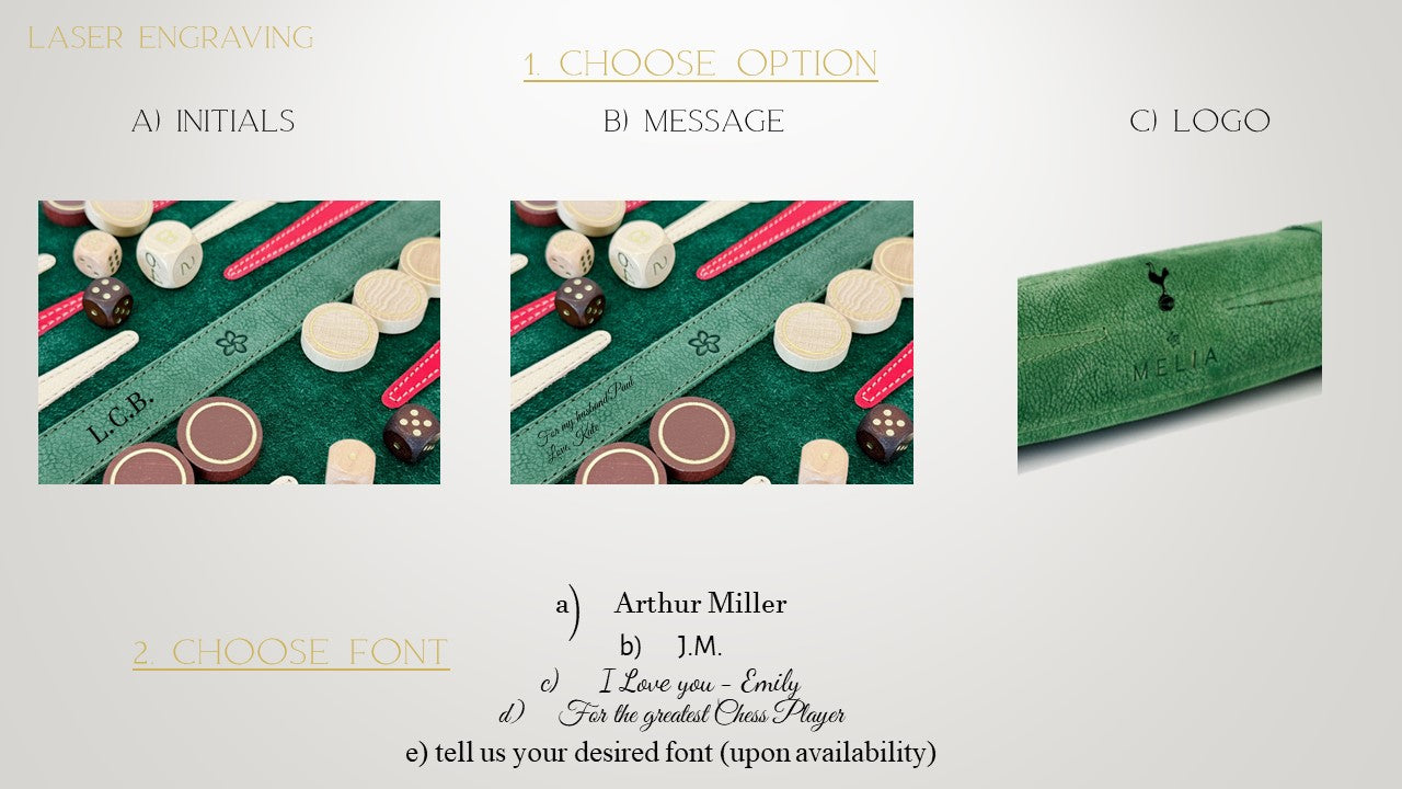 Roll up Leather Backgammon Set - Bella Italia