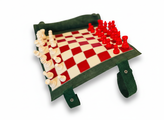 Roll Up Magnetic Leather Chess Set - Bella Italia