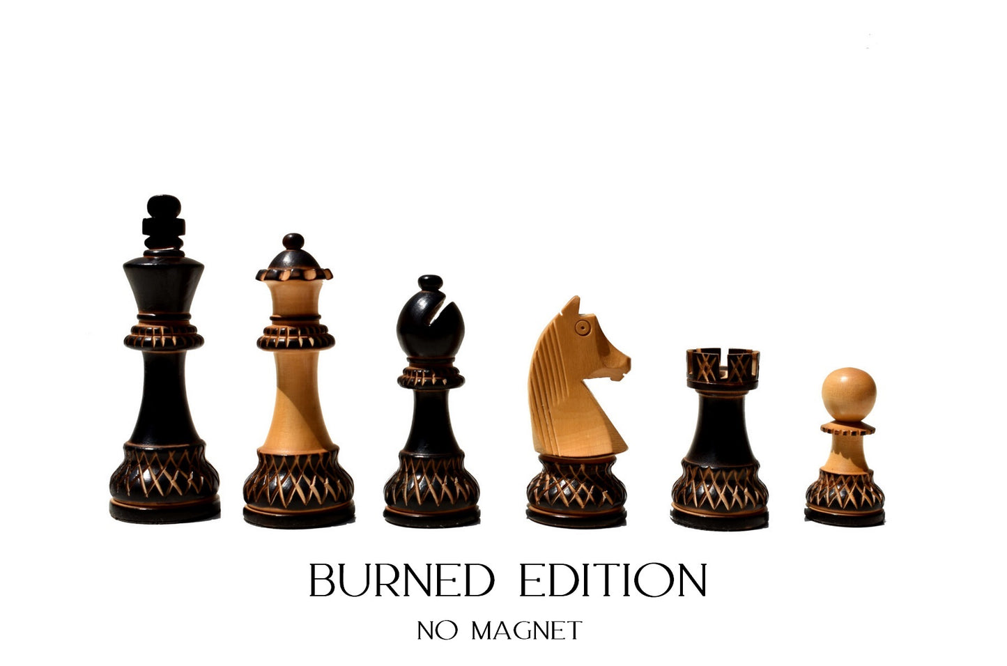 Chess Pieces - Handmade Wooden Set