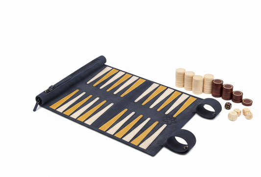 Roll up Leather Backgammon Set - Canarias