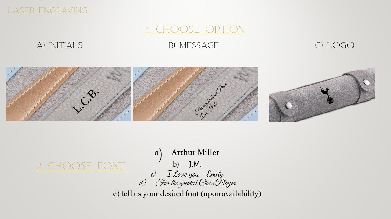 Roll up Leather Backgammon Set - Champagne