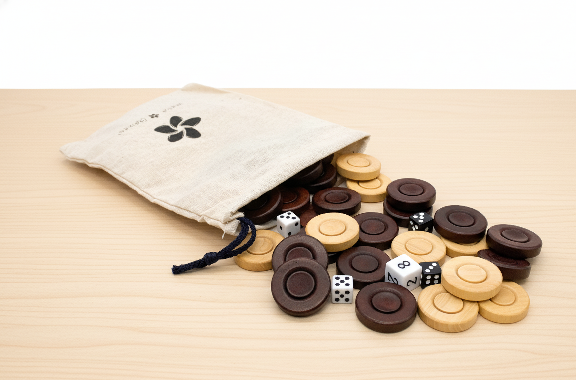 Checkers - Handmade Olive Wood Set (32 or 35mm)