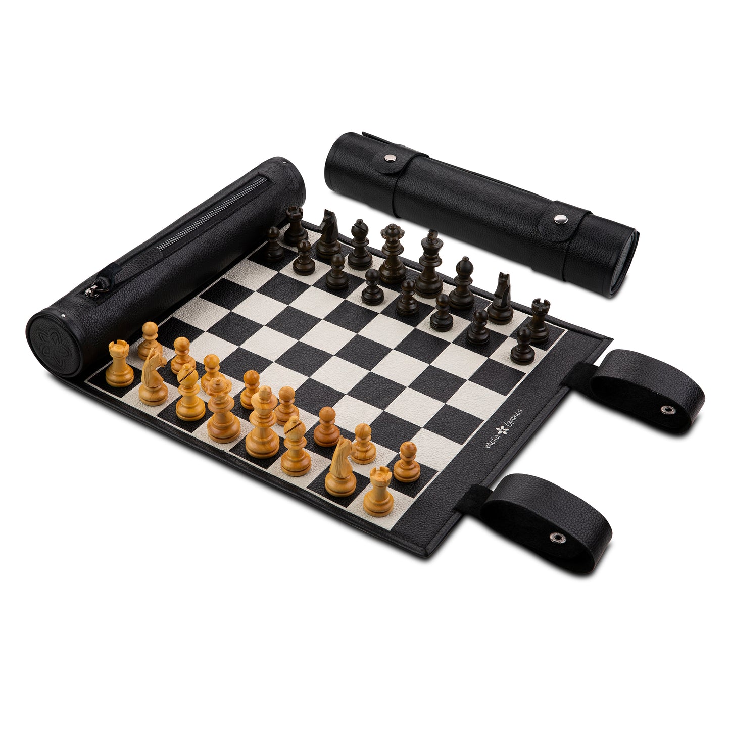 Roll Up Magnetic Leather Chess Set