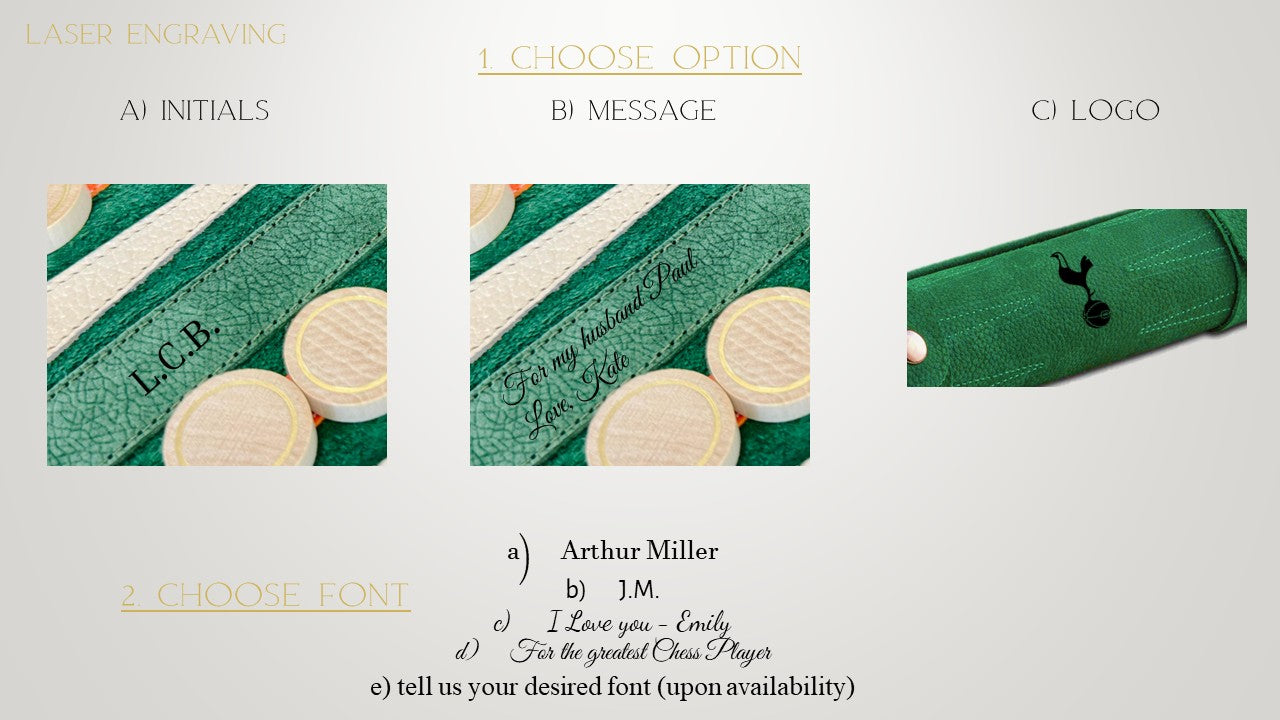 Roll up Leather Backgammon Set - Eire