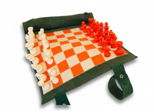 Roll Up Magnetic Leather Chess Set - Eire